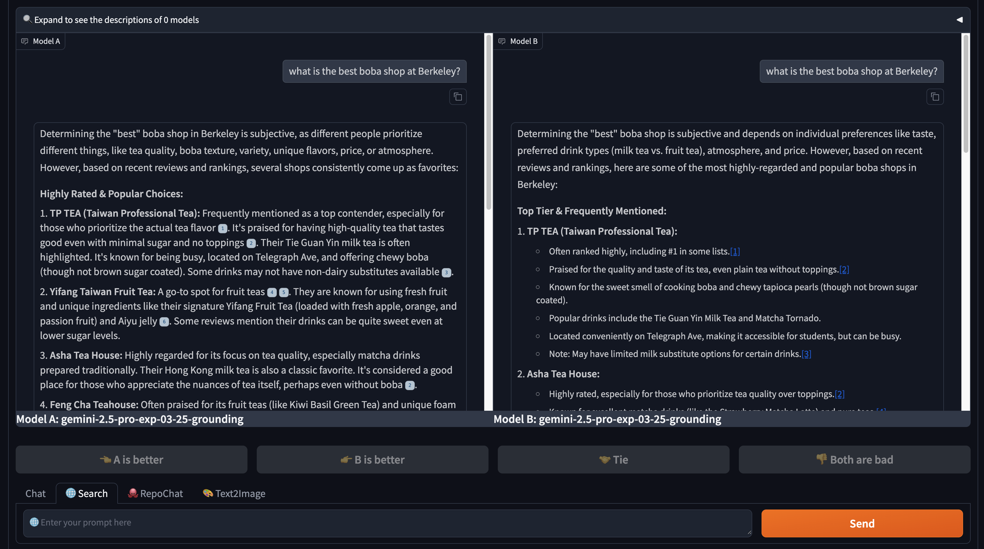 Google's Gemini citation formatting comparison